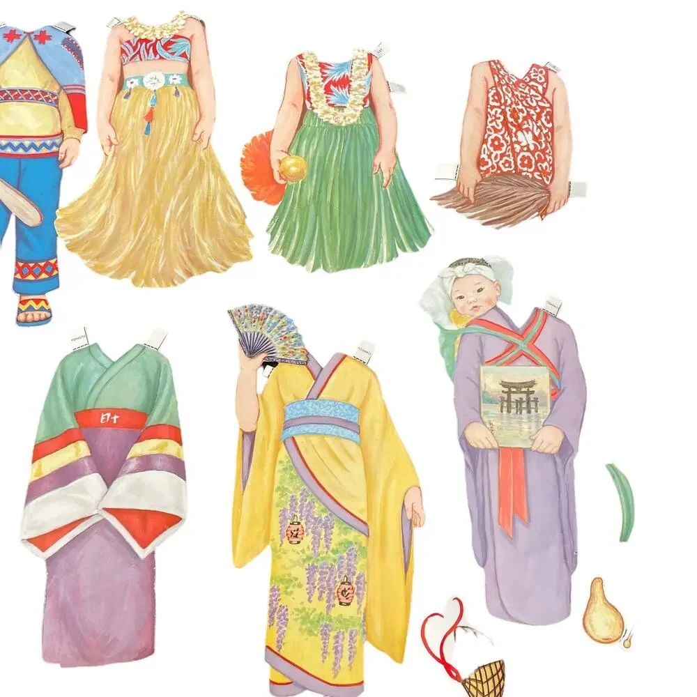 Vintage Platt & Munk Paper Dolls of Far Off Lands Vtg 1969 Made in USA Toy READ